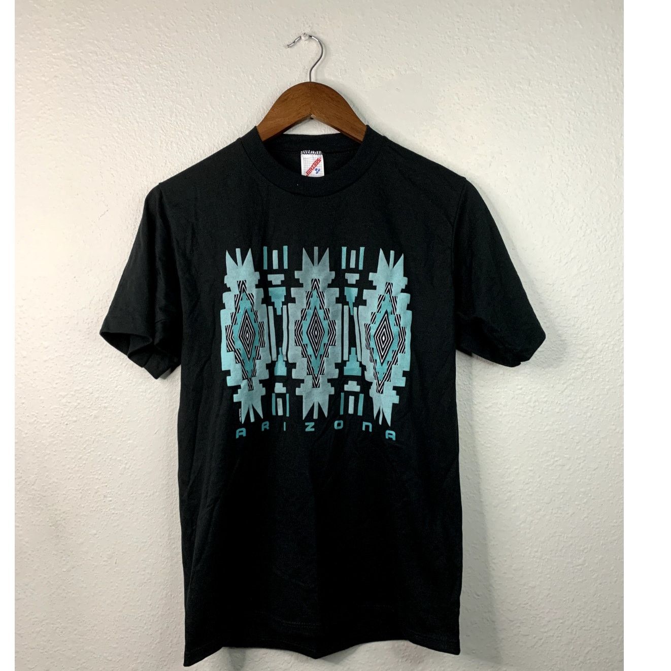 Jerzees Vintage Arizona Shirt Geometric Western Graphic Black Tee Size US M / EU 48-50 / 2 - 1 Thumbnail