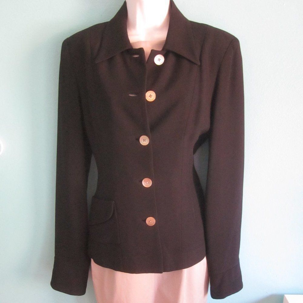 Nicole Miller Nicole Miller Vintage Black Designer Blazer Size 8 Size M / US 6-8 / IT 42-44 - 3 Thumbnail
