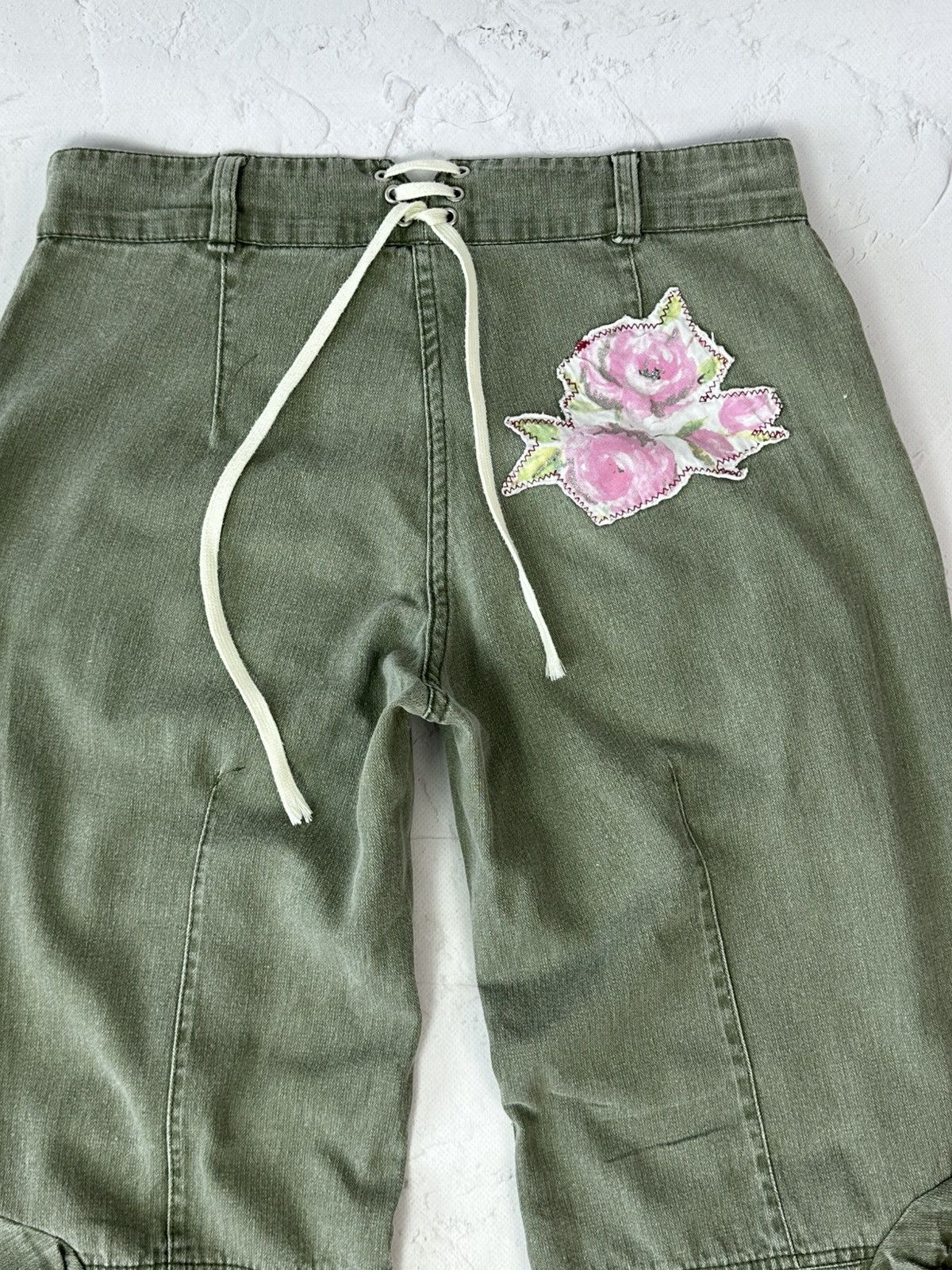 If Six Was Nine Vintage Cargo Khaki Flared Pants Size 28" / US 6 / IT 42 - 13 Thumbnail