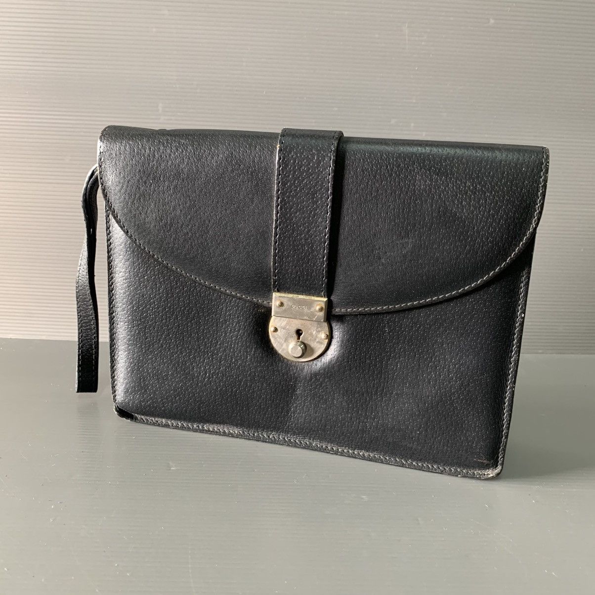 Gucci Authentic Gucci Black Leather Clutch Bag Size ONE SIZE - 1 Thumbnail