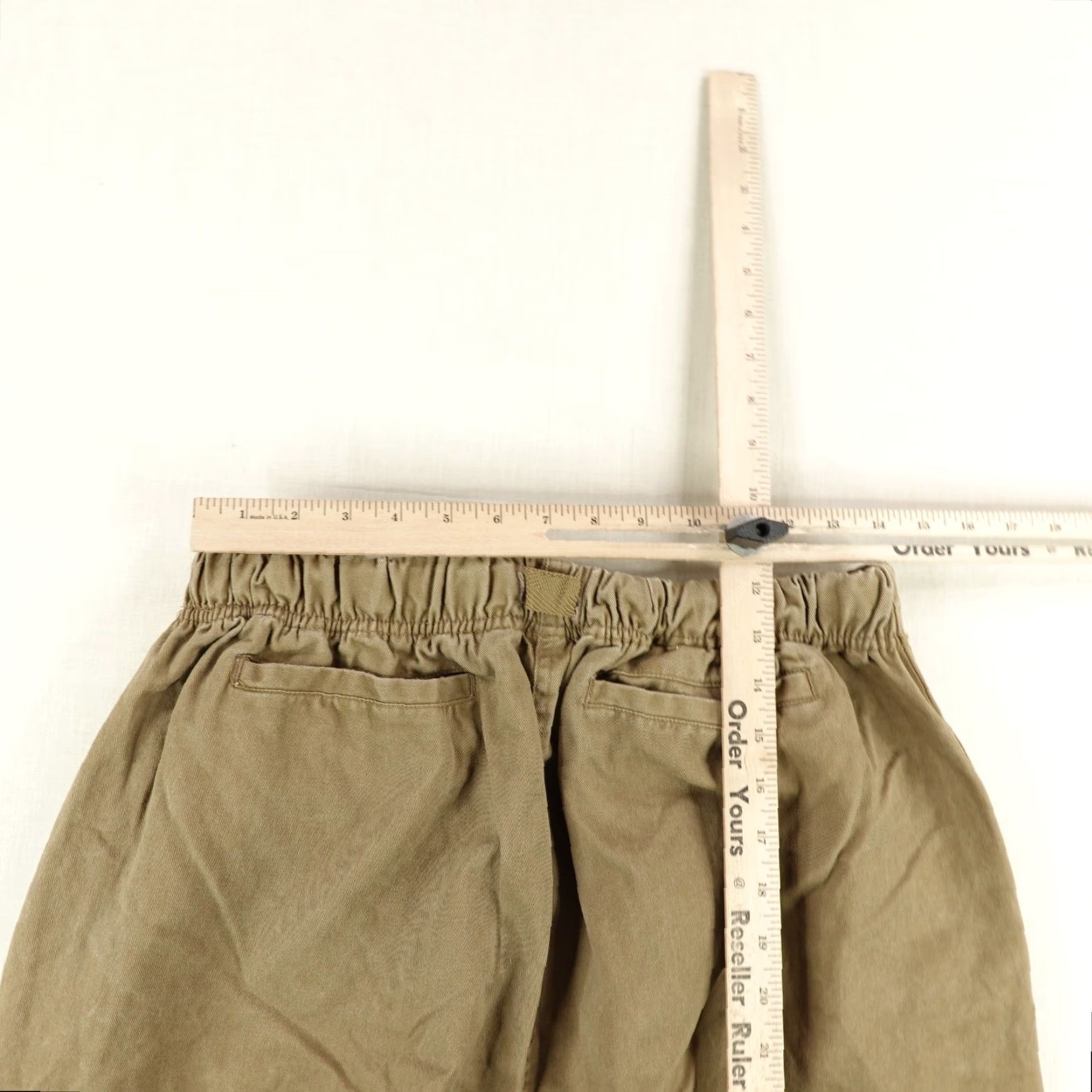 Marlboro VINTAGE Marlboro Shorts Mens Medium Brown Pleated Chino Belted Elastic Waist 90s Size US 29 - 4 Thumbnail