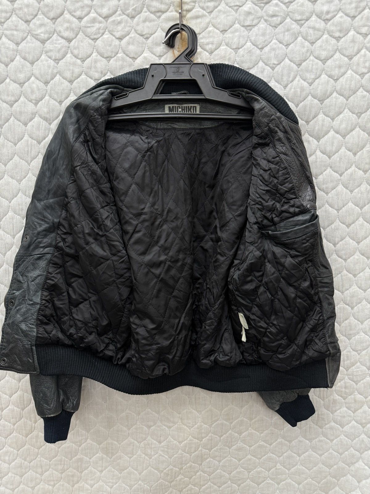 Michiko Koshino 🔥🔥🔥ARCHIVE VINTAGE MICHIKO KOSHINO BOMBER LEATHER JACKET Size US M / EU 48-50 / 2 - 7 Thumbnail