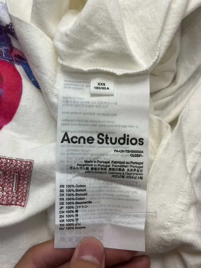 Acne Studios Acne Studios Face expression bear print round neck short-s Size US XXS / EU 40 - 4 Thumbnail