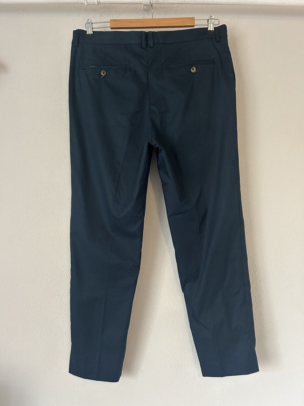 Brunello Cucinelli Navy Cotton Tailored Trousers Size US 40 / EU 56 - 2 Thumbnail