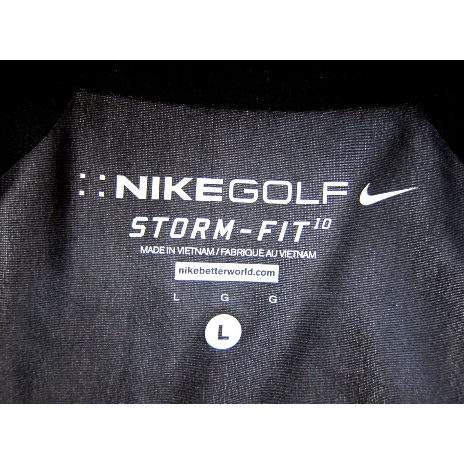Nike Nike Swoosh Black Storm-Fit 10 Full Zip Windbreaker Jacket Men Large Size US L / EU 52-54 / 3 - 4 Thumbnail