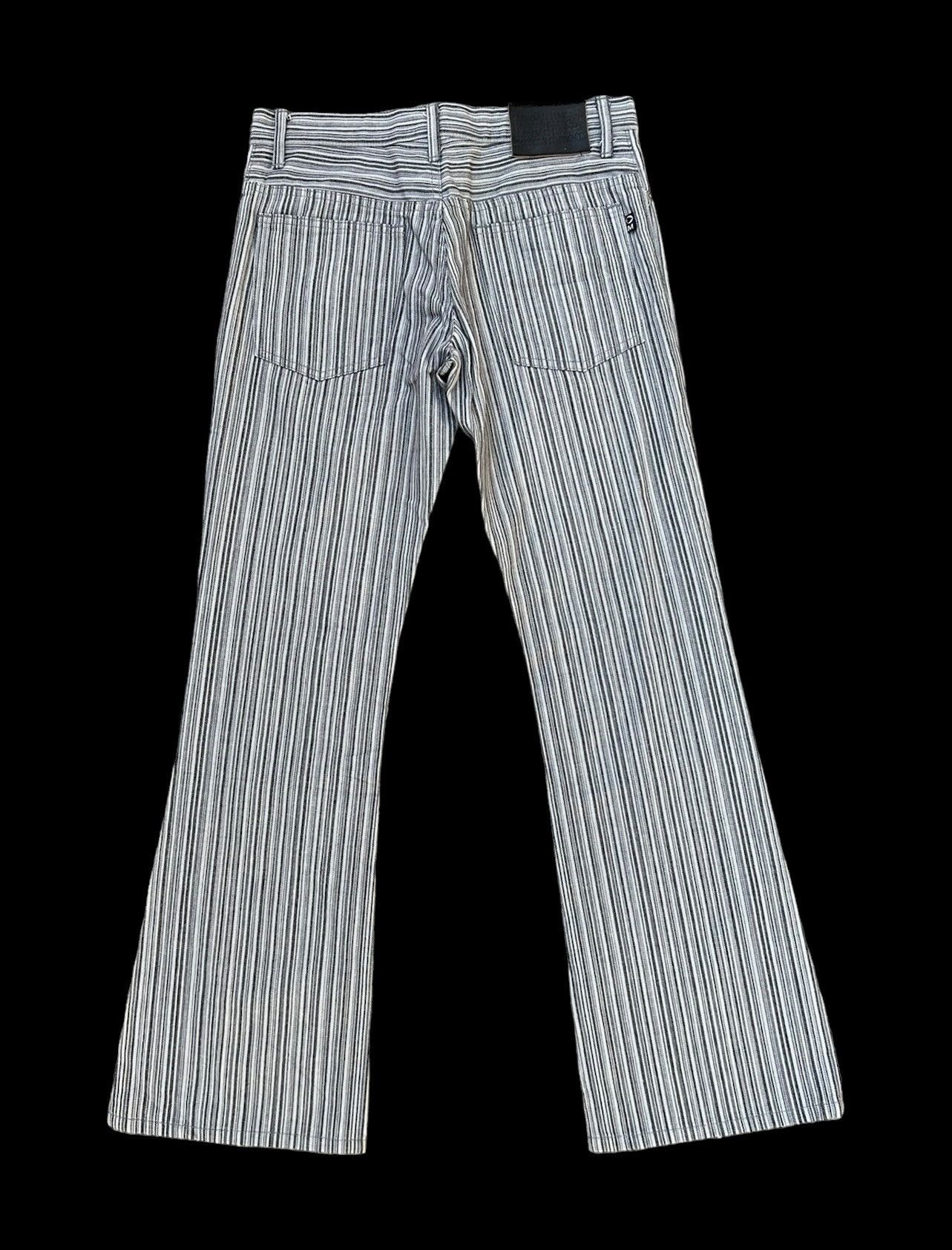 Morgan Homme Vintage Morgan Homme Japan Striped Flare Jeans Size US 30 / EU 46 - 2 Thumbnail