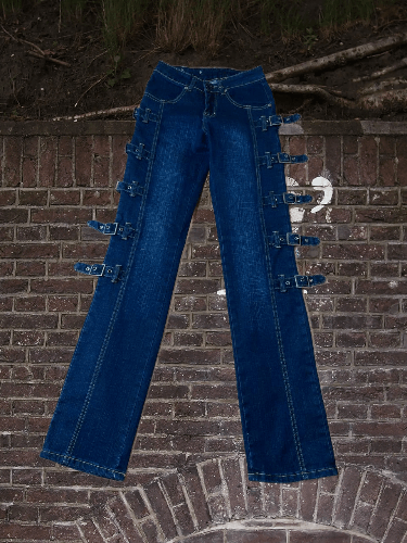 Vintage RARE Distressed Vintage Y2K Dirty Jeans Size 26" / US 2 / IT 38 - 1 Thumbnail