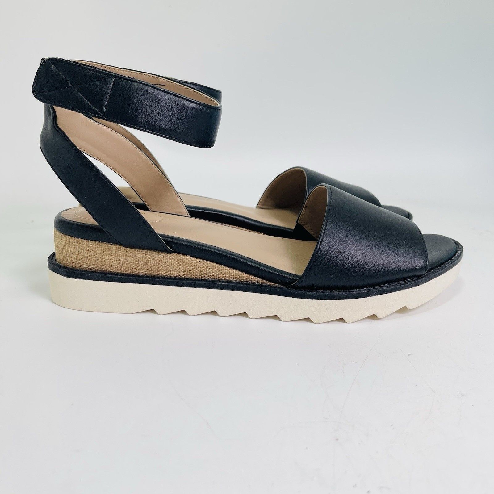 Giani Bernini Giani Bernini Constancia Memory Foam Ankle Strap Wedge Sand Size US 10 / IT 40 - 5 Thumbnail