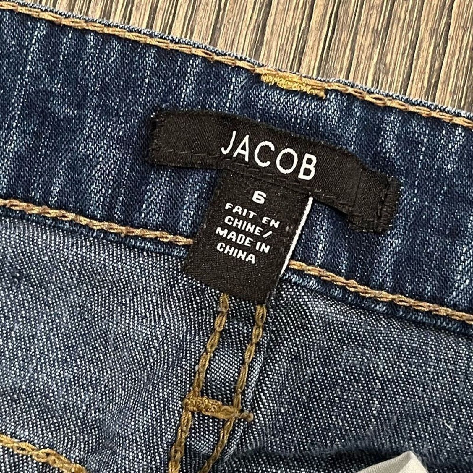 Vintage Jacob Denim Short Shorts Rolled Hem Dark Wash Size 6 Size 28" / US 6 / IT 42 - 6 Thumbnail