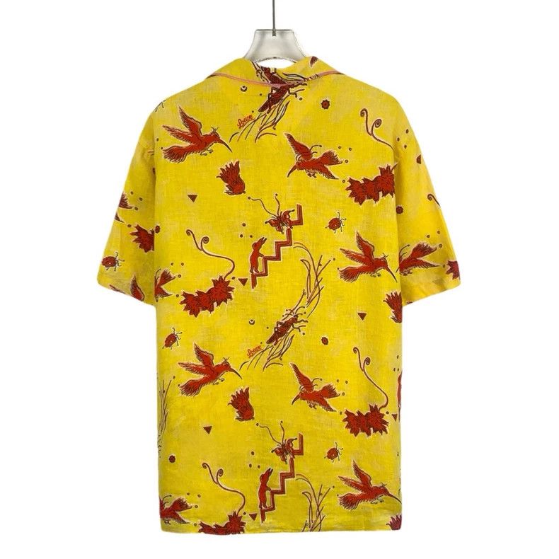 Loewe Loewe Yellow animal print linen collar single button short Size M / US 6-8 / IT 42-44 - 2 Thumbnail