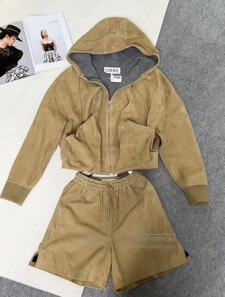 Loewe Loewe Suede Logo Hooded Set. Size US 36 / EU 52 - 1 Thumbnail