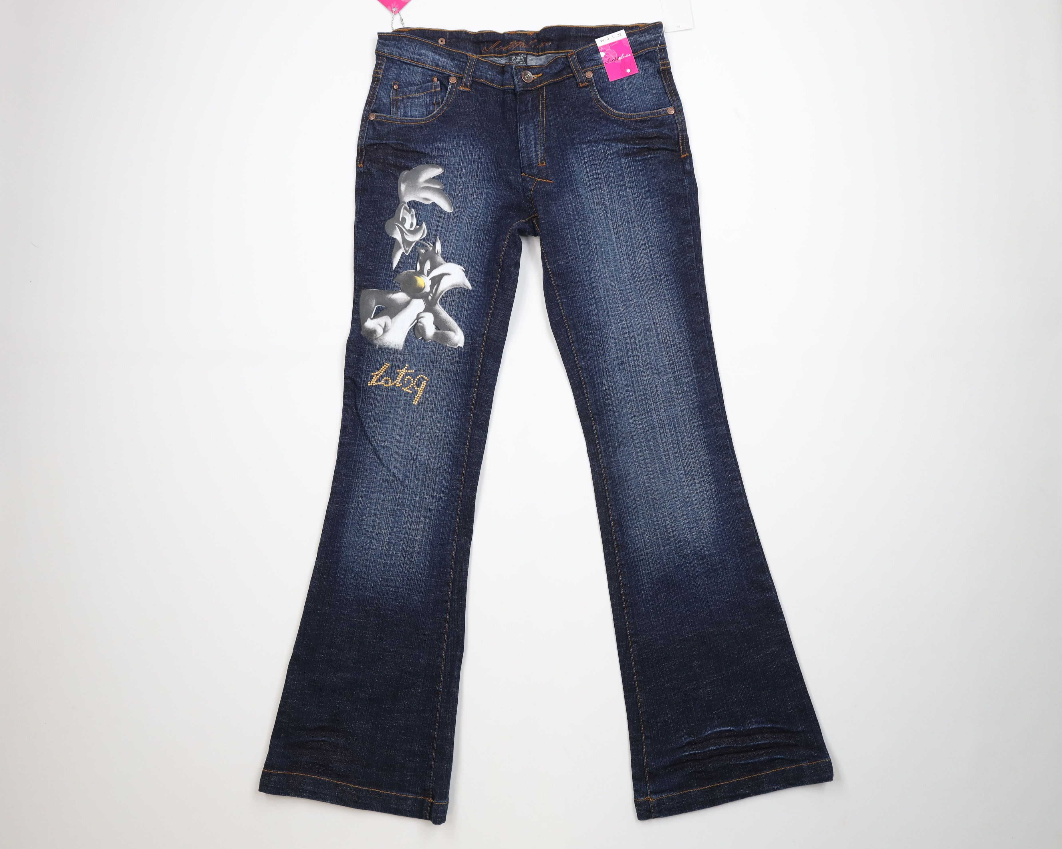 Vintage Deadstock Vintage Y2K Lot 29 Flared Wide Leg Jeans Size 30" / US 8 / IT 44 - 1 Thumbnail