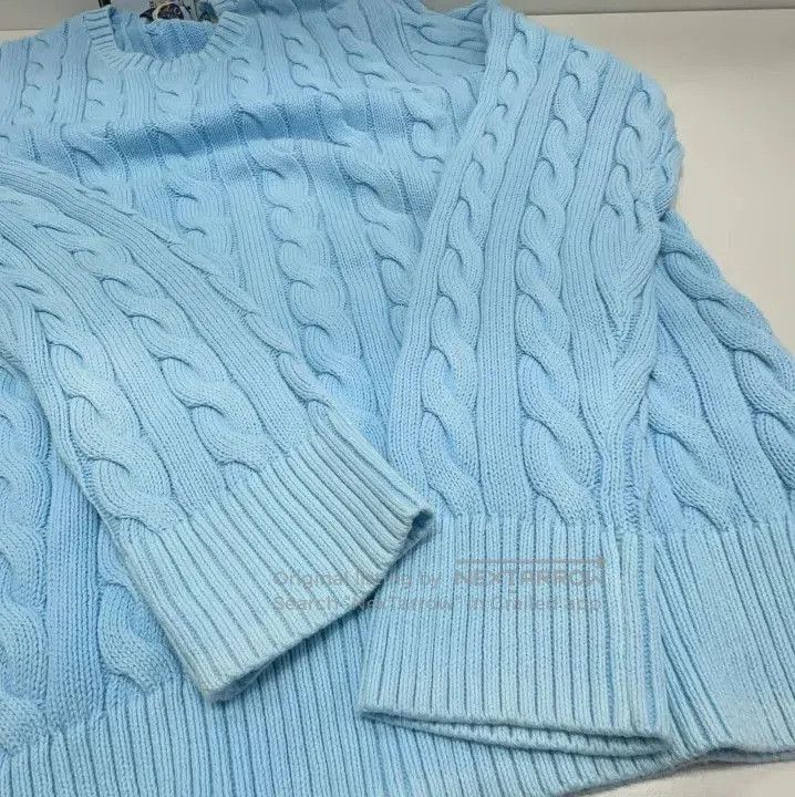 Polo Ralph Lauren Polo Ralph Lauren SS25 Men's Blue Cable Knit Sweater. Size US XL / EU 56 / 4 - 7 Thumbnail