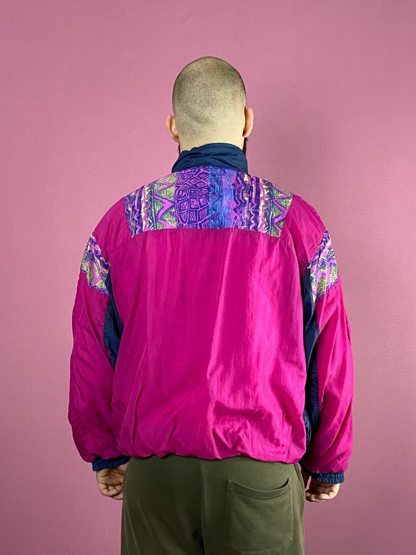 Vintage Europene Line Vintage Men's Abstract Windbreaker Jacket - XL Size US M / EU 48-50 / 2 - 3 Thumbnail