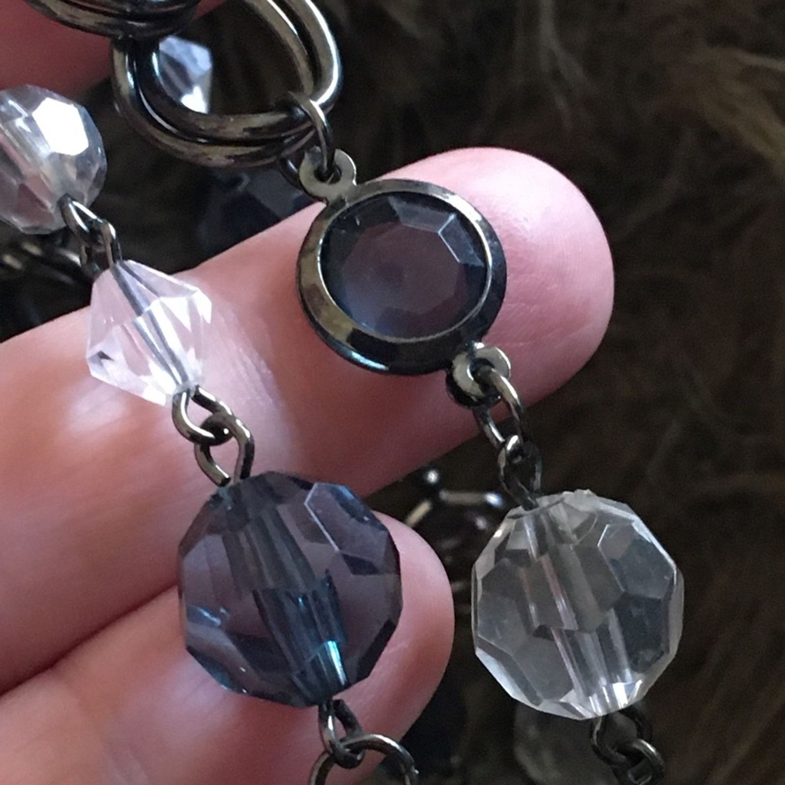 Vintage Vintage 90s chrome chain glass bead necklace Size ONE SIZE - 7 Thumbnail