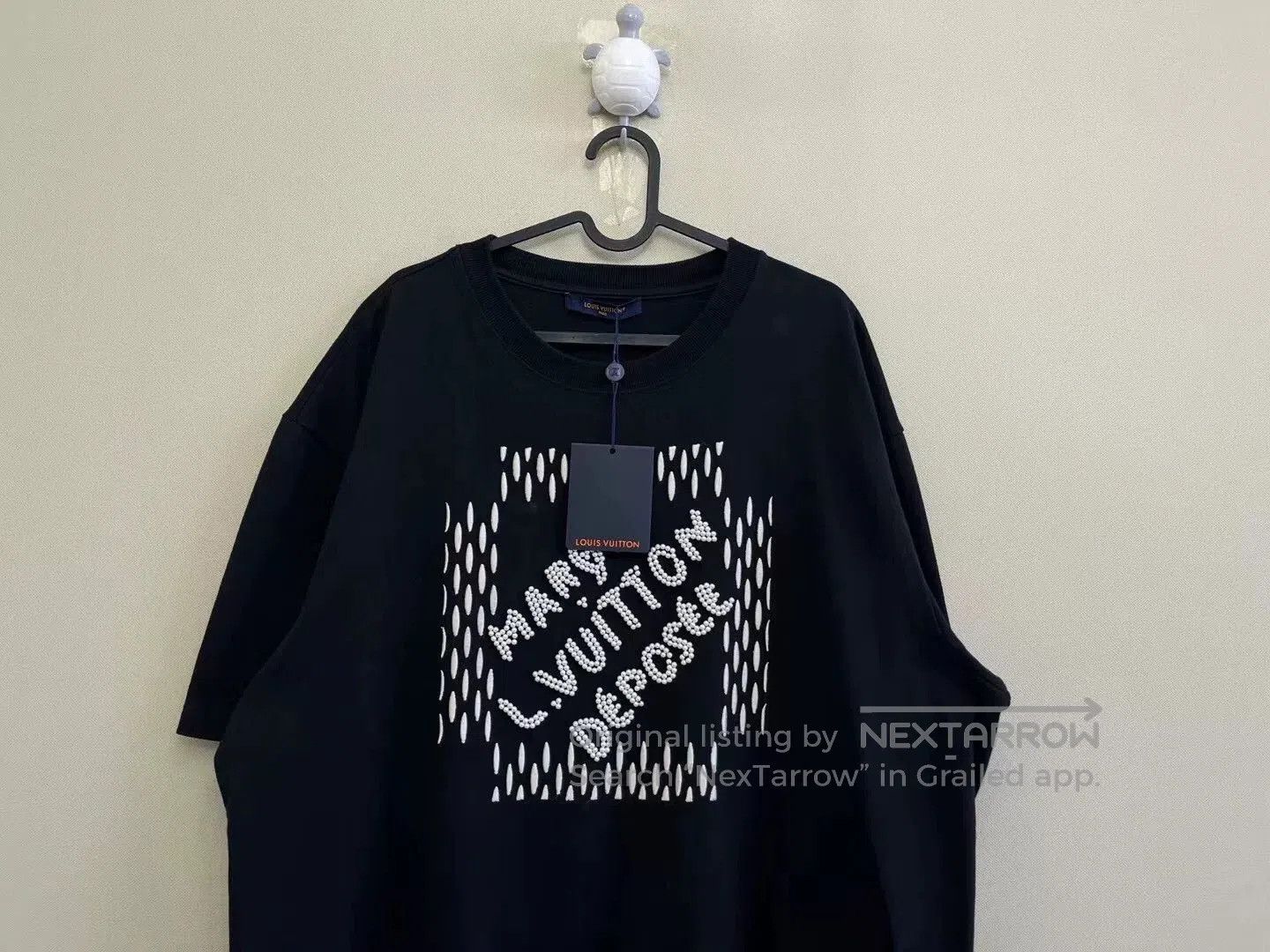Louis Vuitton louis vuitton black embroidered short sleeve t-shirt. Size US XXL / EU 58 / 5 - 2 Thumbnail