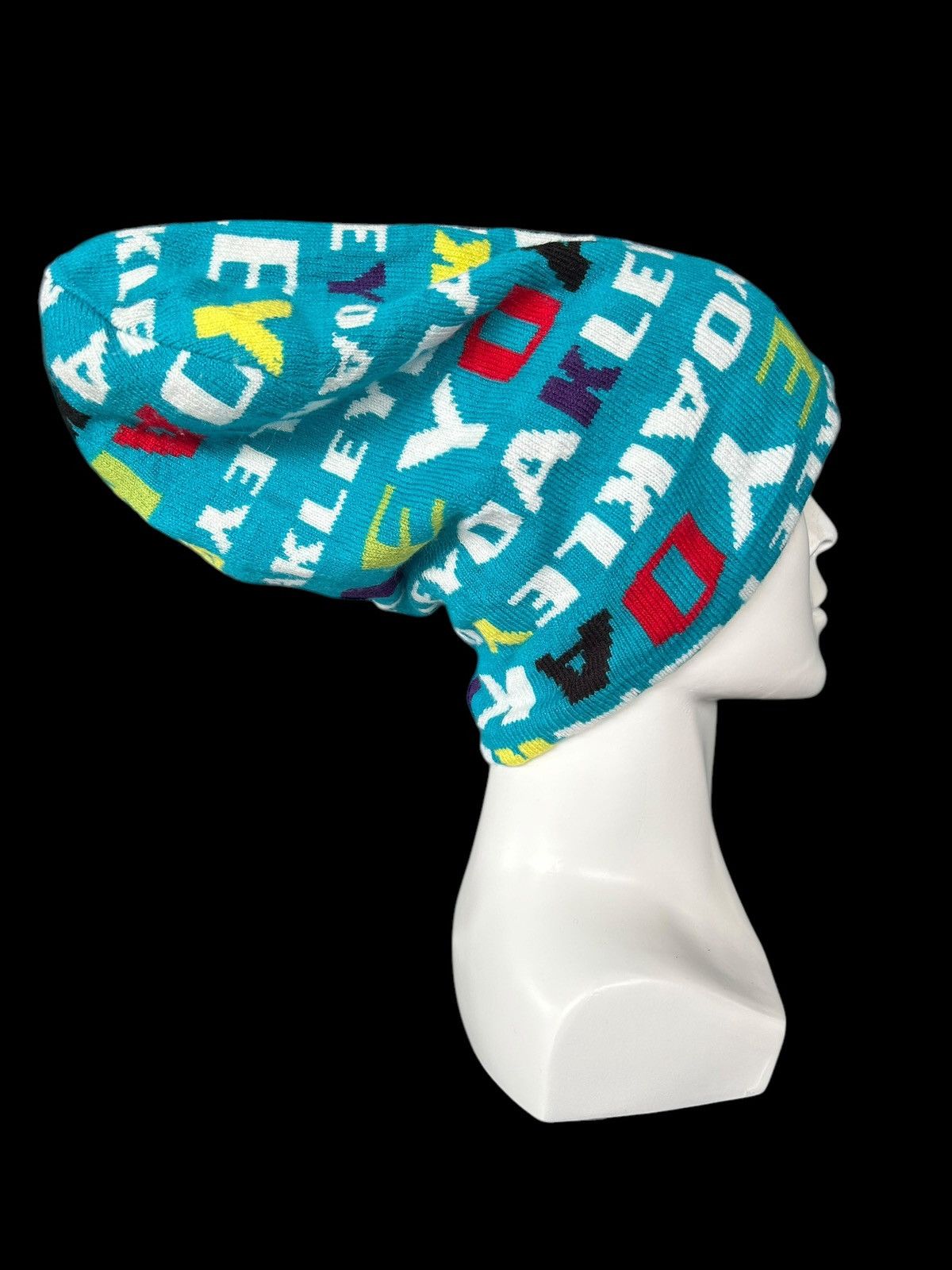 Japanese Brand × Kapital × Vintage Oakley Full Print Long Beanie Hats Rare ☠️☠️ Size ONE SIZE - 2 Thumbnail