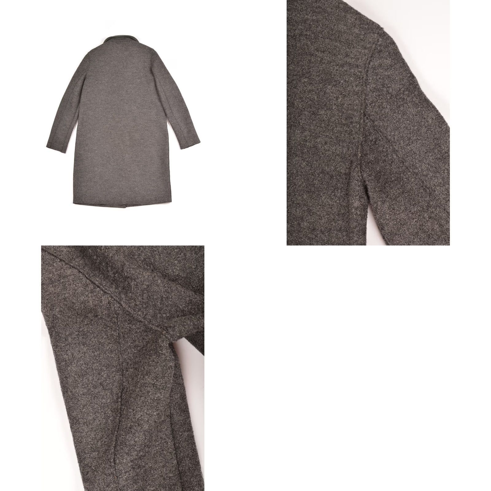 Vintage Ewooluzione Gray Virgin Wool Designer Coat Jacket, Made in Italy, Size 40, Women, Wool Coat, Overcoat, Gray, Designer, 90s-like? Size S / US 4 / IT 40 - 8 Thumbnail