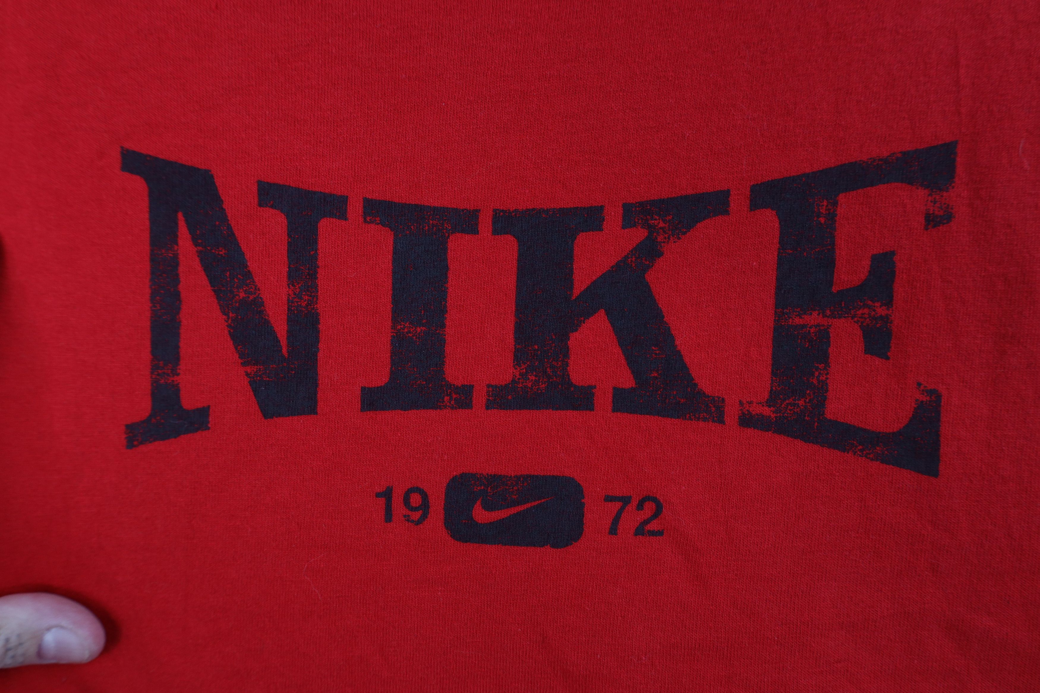 Nike Vintage Y2K Nike Travis Scott Center Swoosh T-Shirt Red Size US L / EU 52-54 / 3 - 4 Thumbnail