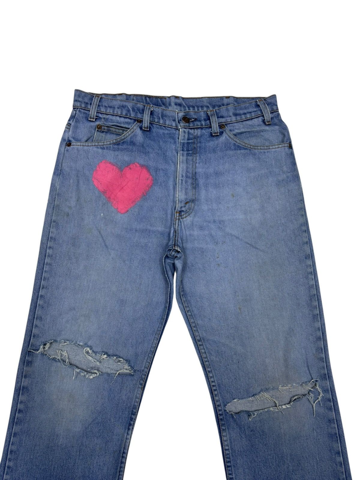 Kapital RARE VINTAGE LEVIS 505 ORANGE TAB HAND PAINTED BAGGY JEANS Size US 34 / EU 50 - 6 Thumbnail