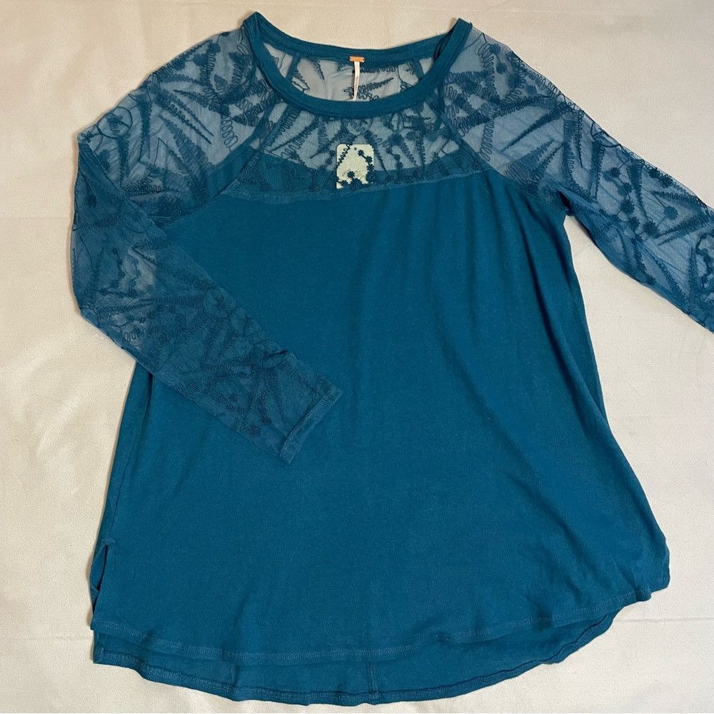 Free People NWT New Free People Sidney Embroidered Mixed Media Long Sle Size XS / US 0-2 / IT 36-38 - 6 Thumbnail