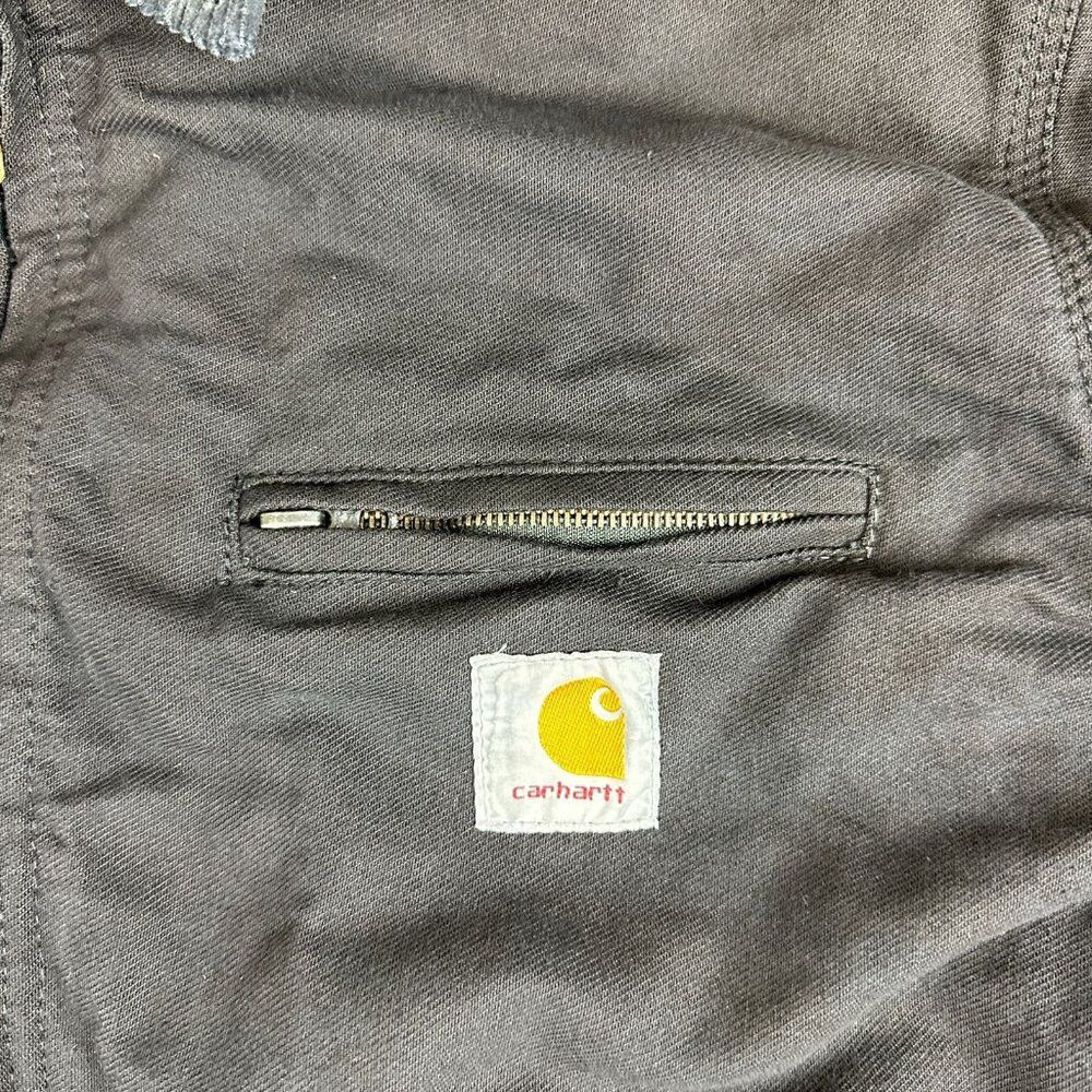 Carhartt Carhartt Black Re-work Detroit Jacket Grey Collar Men's Siz Size US XL / EU 56 / 4 - 3 Thumbnail
