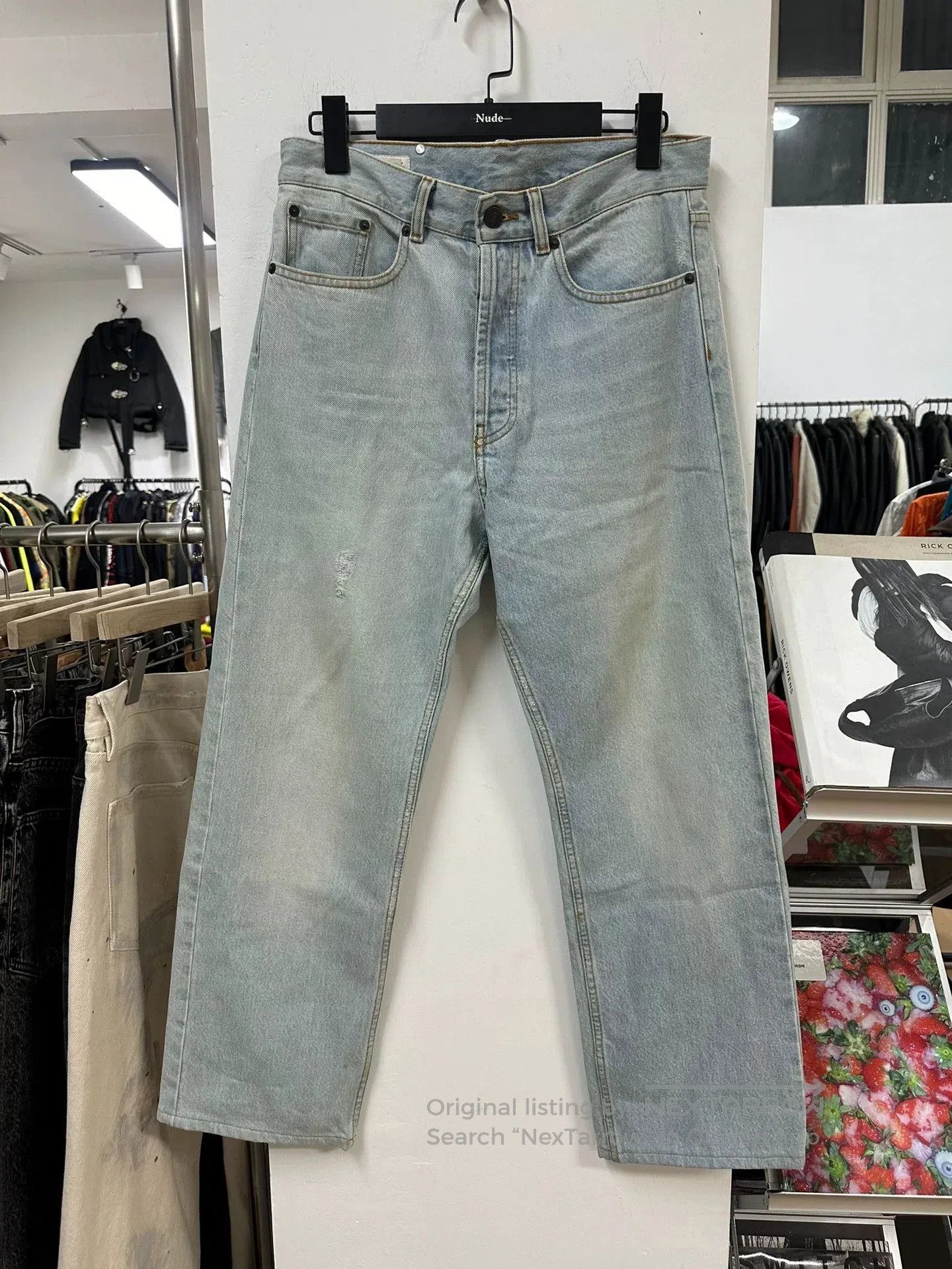 Dries Van Noten drapes van noten water-washed denim pants. Size US 29 - 1 Thumbnail