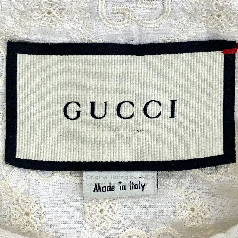 Gucci Gucci Beige logo embroidered cotton cotton doll collar sin Size XS / US 0-2 / IT 36-38 - 5 Thumbnail