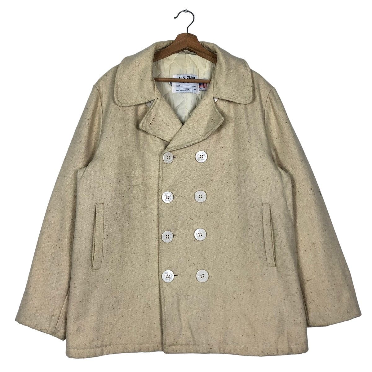 Schott 🔥90’s VINTAGE U.S. 740N PEA JACKET SCHOTT MADE IN USA Size US M / EU 48-50 / 2 - 1 Thumbnail