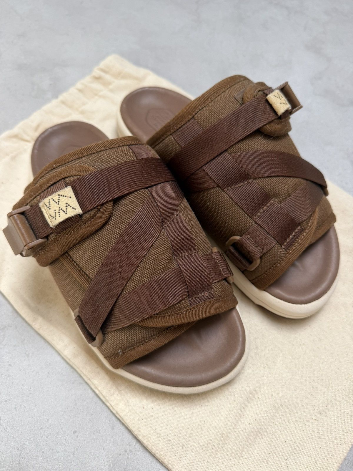 Visvim Hana Sandal-Folk - Brown - M3 | Grailed