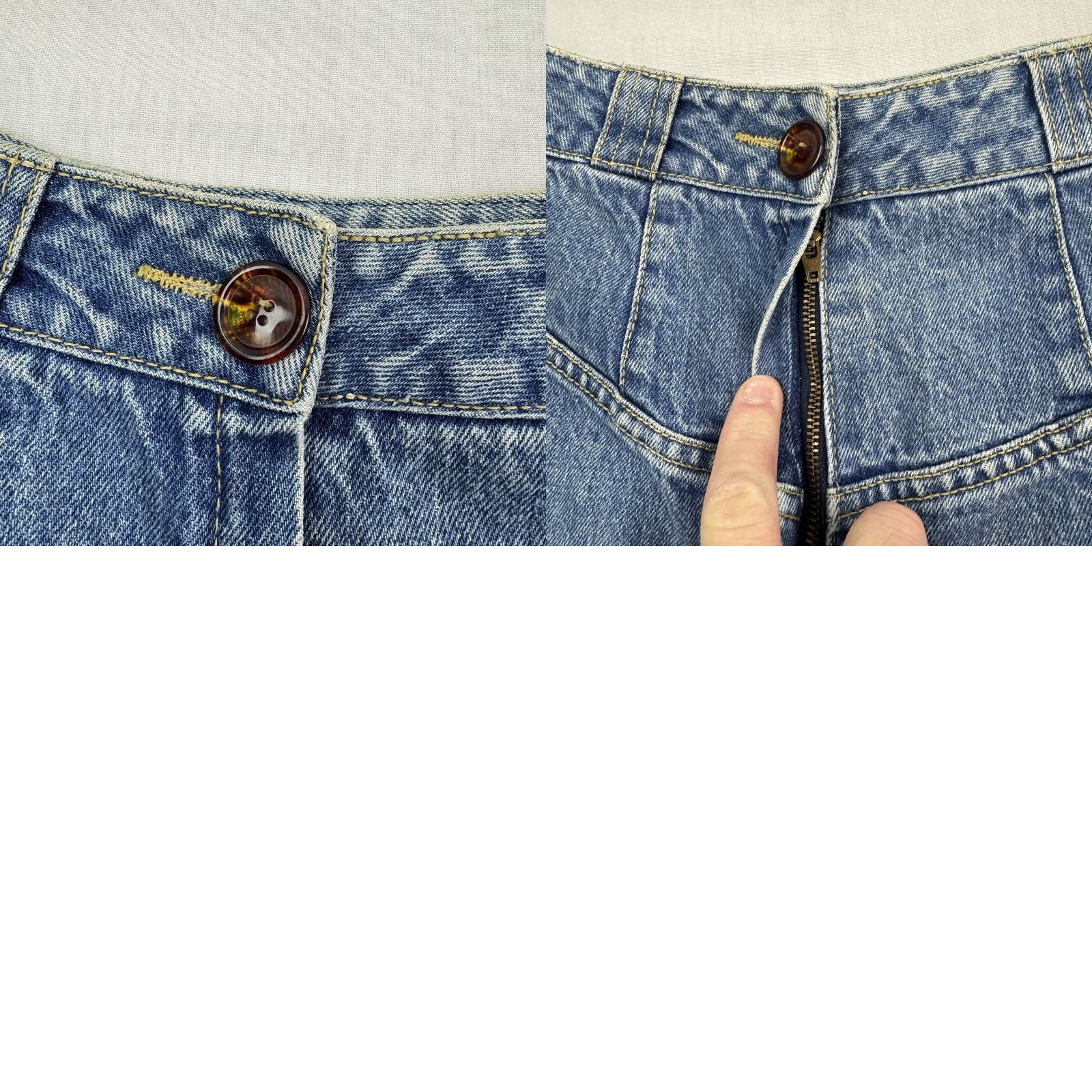 Guess VINTAGE GUESS Skirt Womens 28 Blue Denim Jean Skirt 80s 90s Hipster Made In US Size 28" / US 6 / IT 42 - 9 Thumbnail