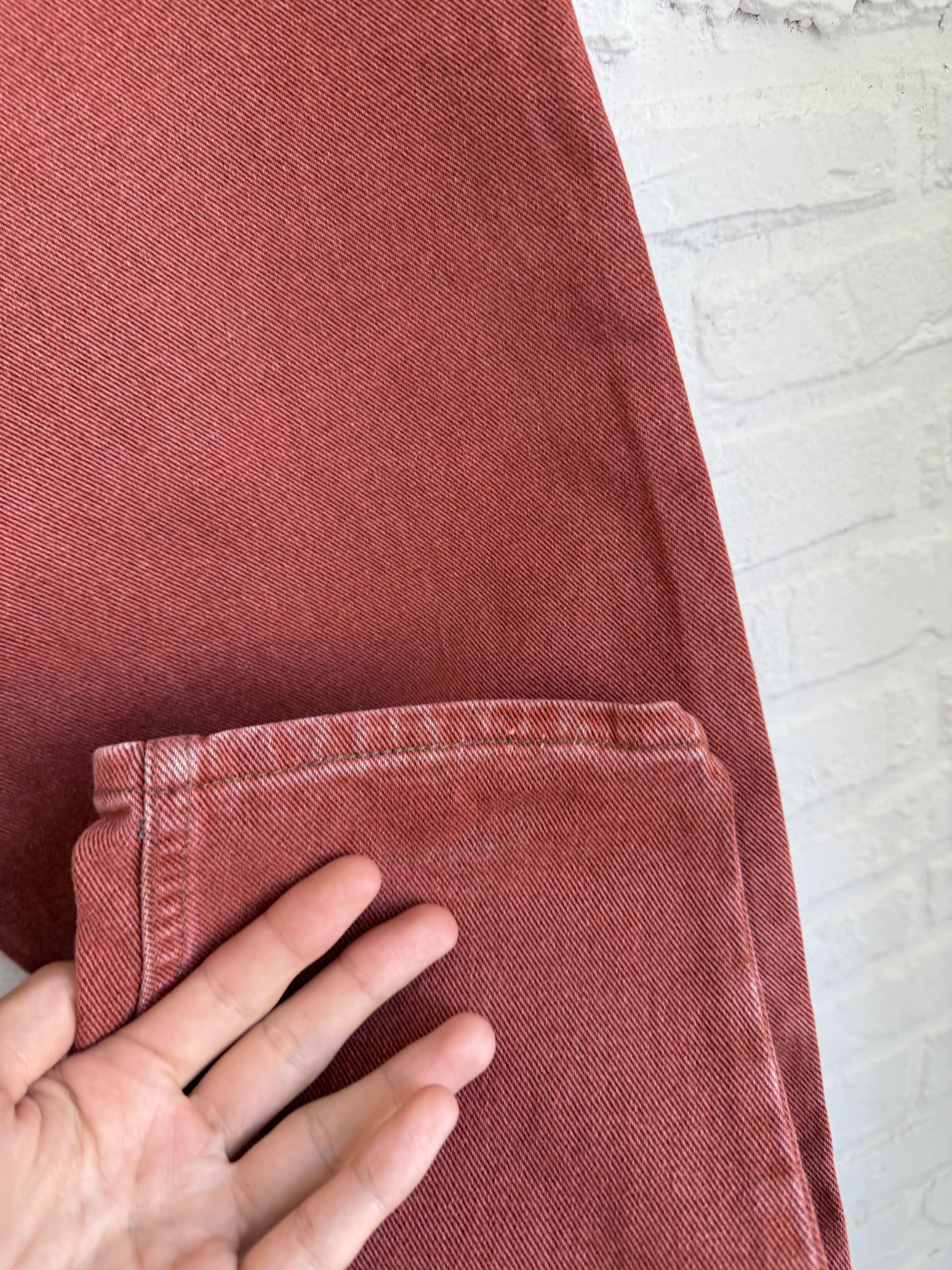 Levi's RARE Vintage 80s Levi's loose jeans terracotta Size US 31 - 12 Thumbnail