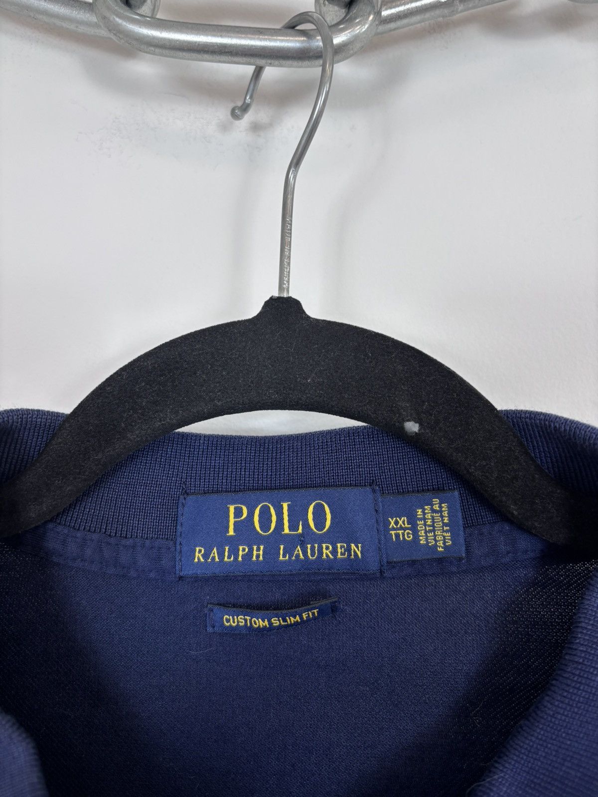 Polo Ralph Lauren Polo Ralph Lauren Custom Slim Blue Long Sleeve Polo Shirt Size US XXL / EU 58 / 5 - 9 Thumbnail