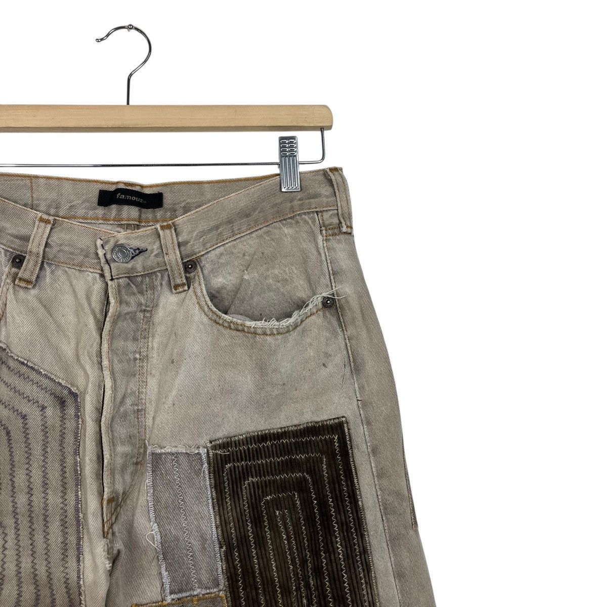 Levi's Vintage Levis X Famouz Sashiko Patchwork Workwear Denim Jean Size US 30 / EU 46 - 5 Thumbnail