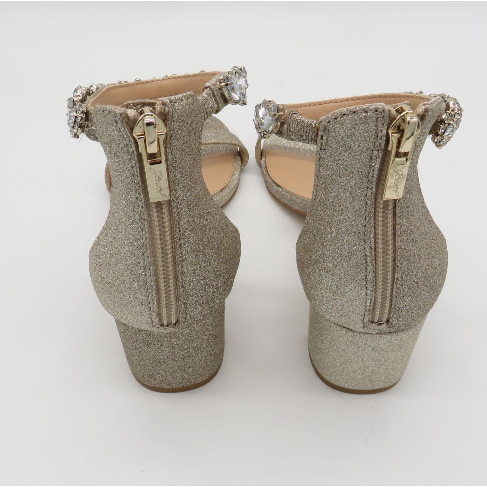 Badgley Mischka Jewel By Badgley Mischka Women's Gold Block Heel Sandals Rhi Size US 9 / IT 39 - 4 Thumbnail