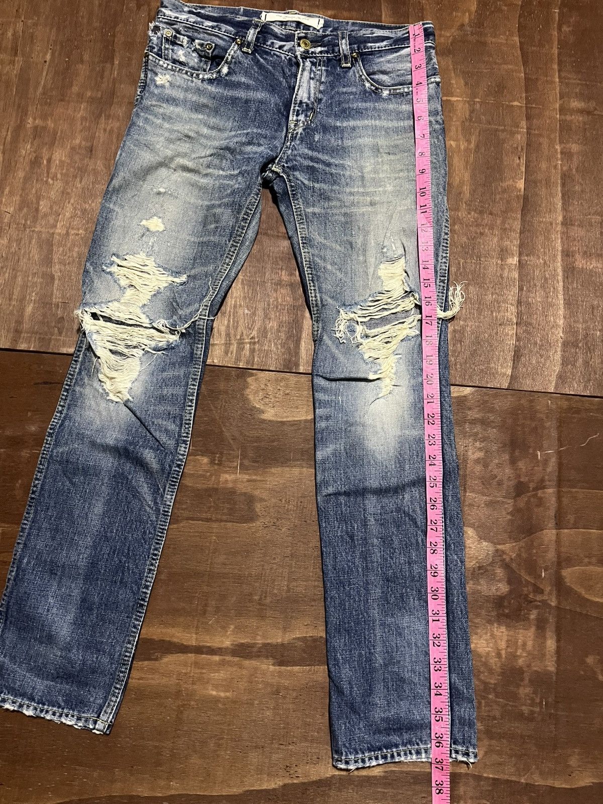 Japanese Brand Y2k only anarchist are pretty faded mud wash distressed Size 29" - 6 Thumbnail