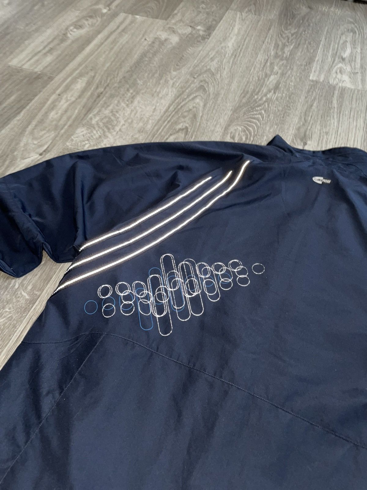 Adidas Vintage 00s Adidas Reflective 3 Stripes Nylon Track Jacket Size US L / EU 52-54 / 3 - 5 Thumbnail