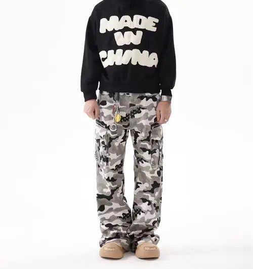 VIBE Vintage Street Camouflage Loose Casual Work Pants Size US 30 / EU 46 - 6 Thumbnail
