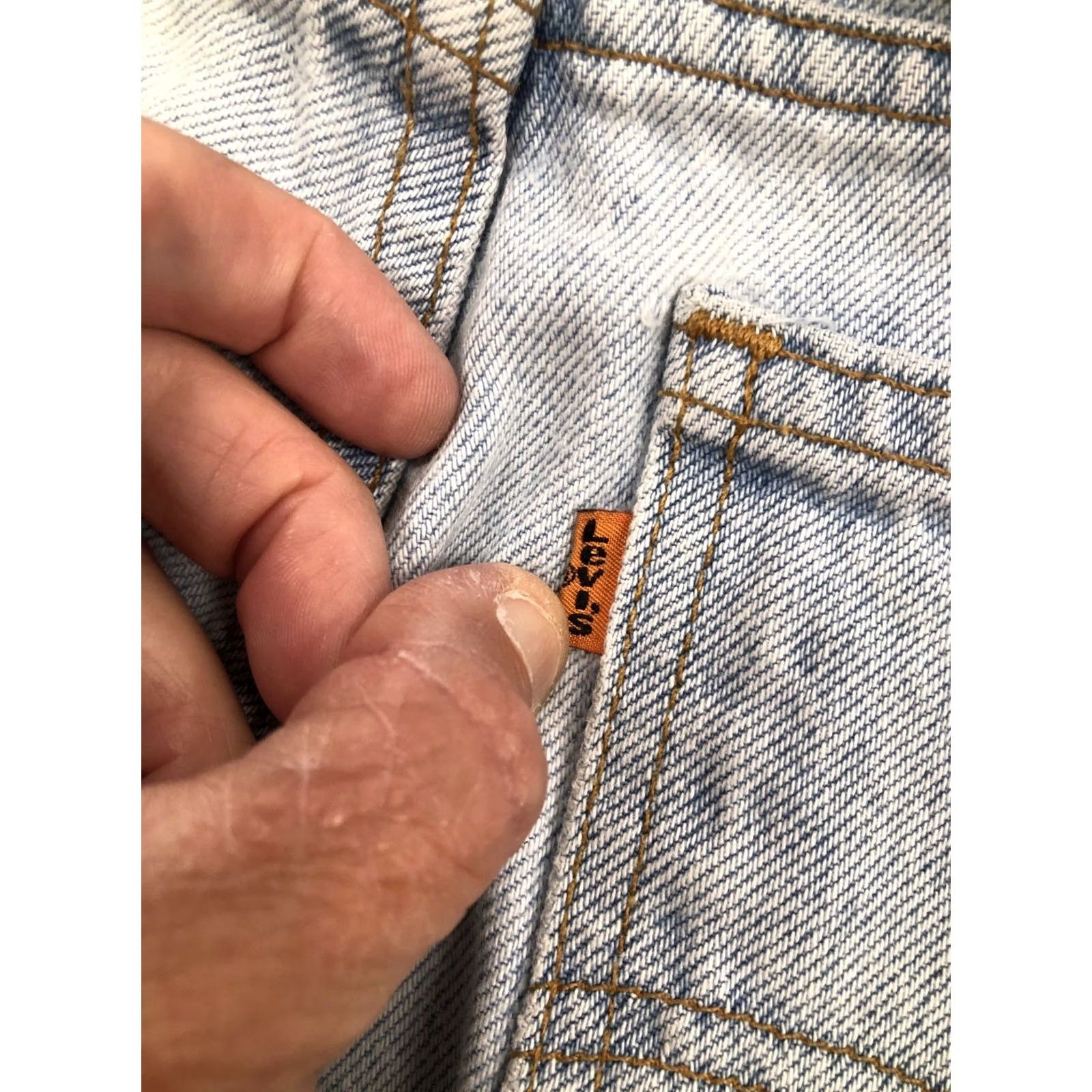 Levi's VINTAGE Levi’s 550 Orange Tab Denim Shorts Size 34 Blue Size US 34 / EU 50 - 3 Thumbnail