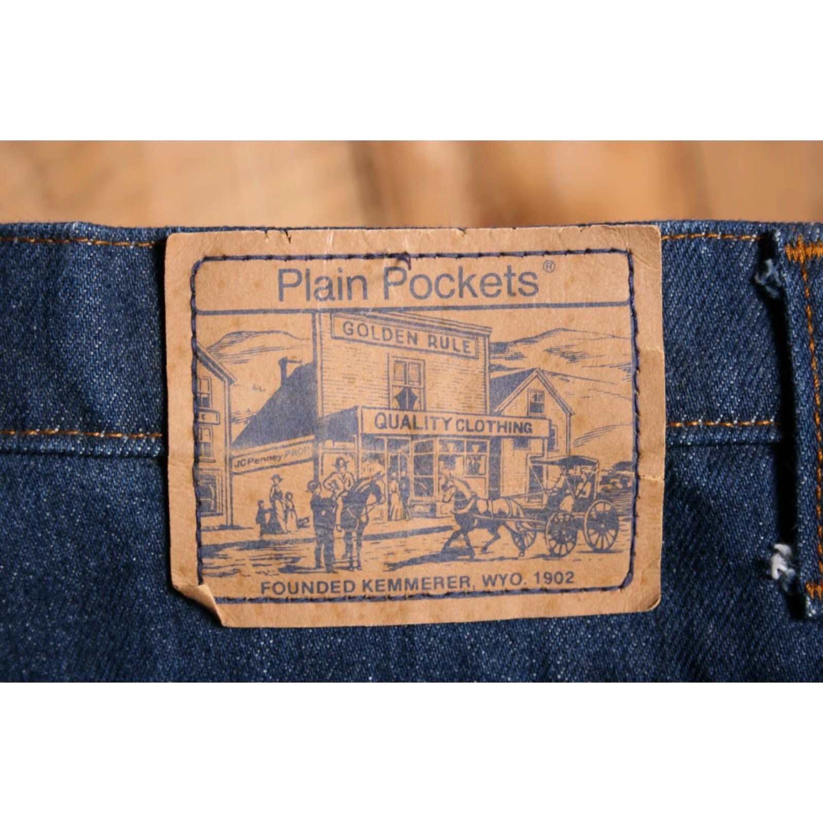 JCPenney Vintage JCPenney Jeans Bootcut Denim Blue 31x34 Mens Regular 64% Cotton 36% Polyester Size US 31 - 6 Thumbnail
