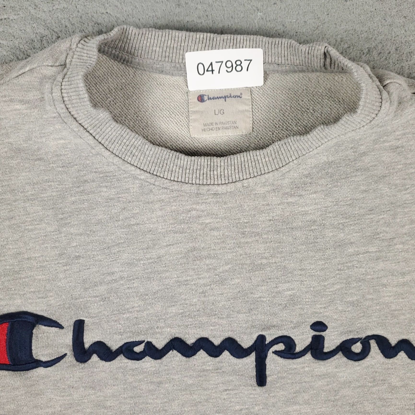 Champion Champion Pullover Sweatshirt Mens Large Gray Casual Long Sleeve Mock Neck Outdoor Sports Size US L / EU 52-54 / 3 - 2 Thumbnail