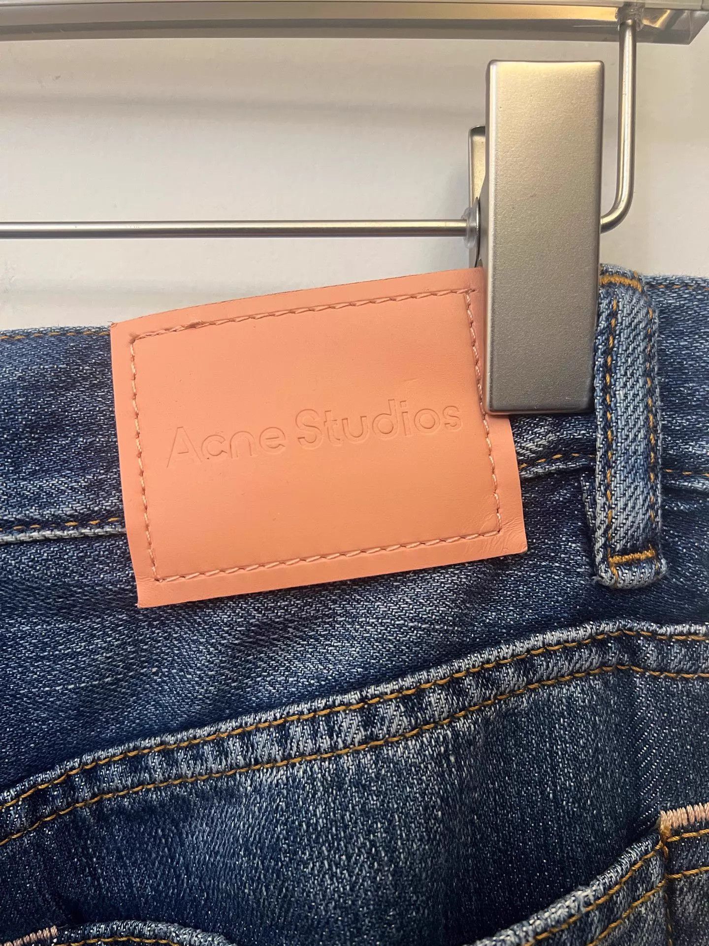 Acne Studios Acne 2021FW Reg women's jeans stone ripped paint 24/30 NWOT Size 24" / US 00 / IT 34 - 4 Thumbnail