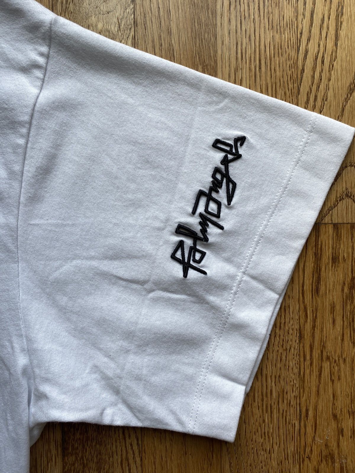Palm Angels Palm Angels Oversized Neck Sleeve Logo Tee Size L / US 10 / IT 46 - 2 Thumbnail