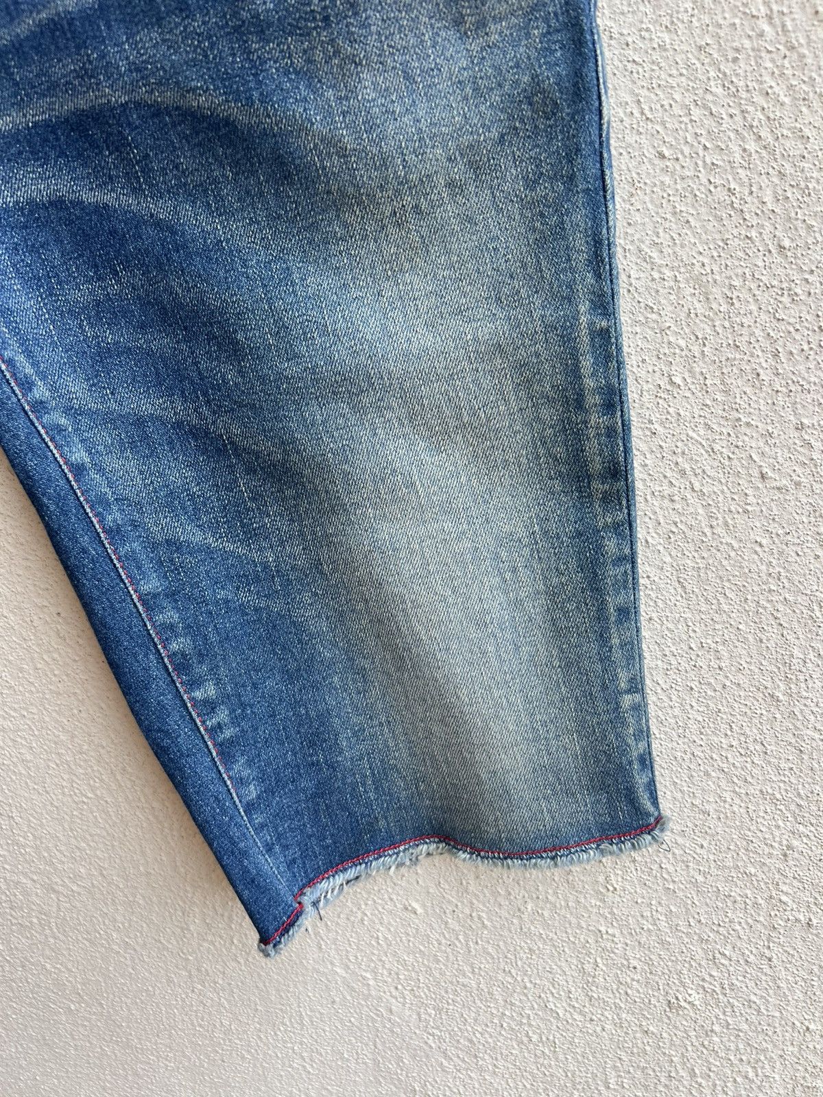 AKM 1 Piu 1 Uguale 3 Japan Muddy Denim Short Pant Size US 30 / EU 46 - 10 Thumbnail