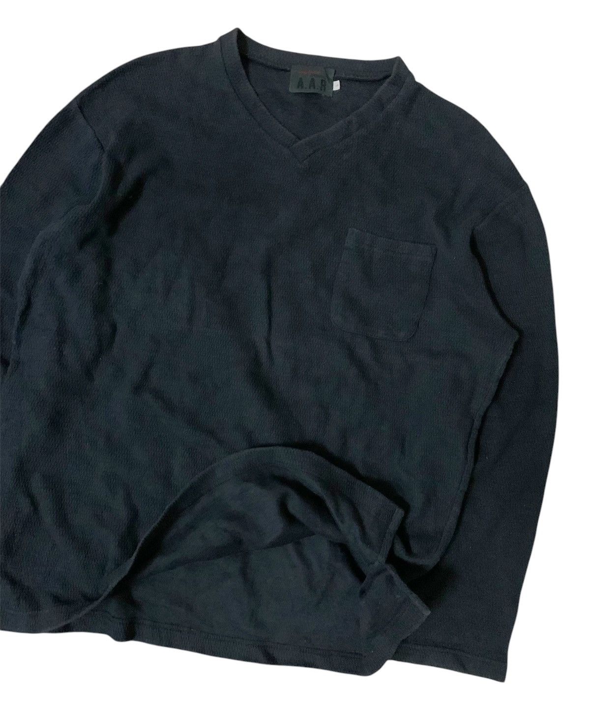 Yohji Yamamoto 💥Vintage Yohji Yamamoto Signature A.A.R Black Shirt Size US L / EU 52-54 / 3 - 1 Thumbnail