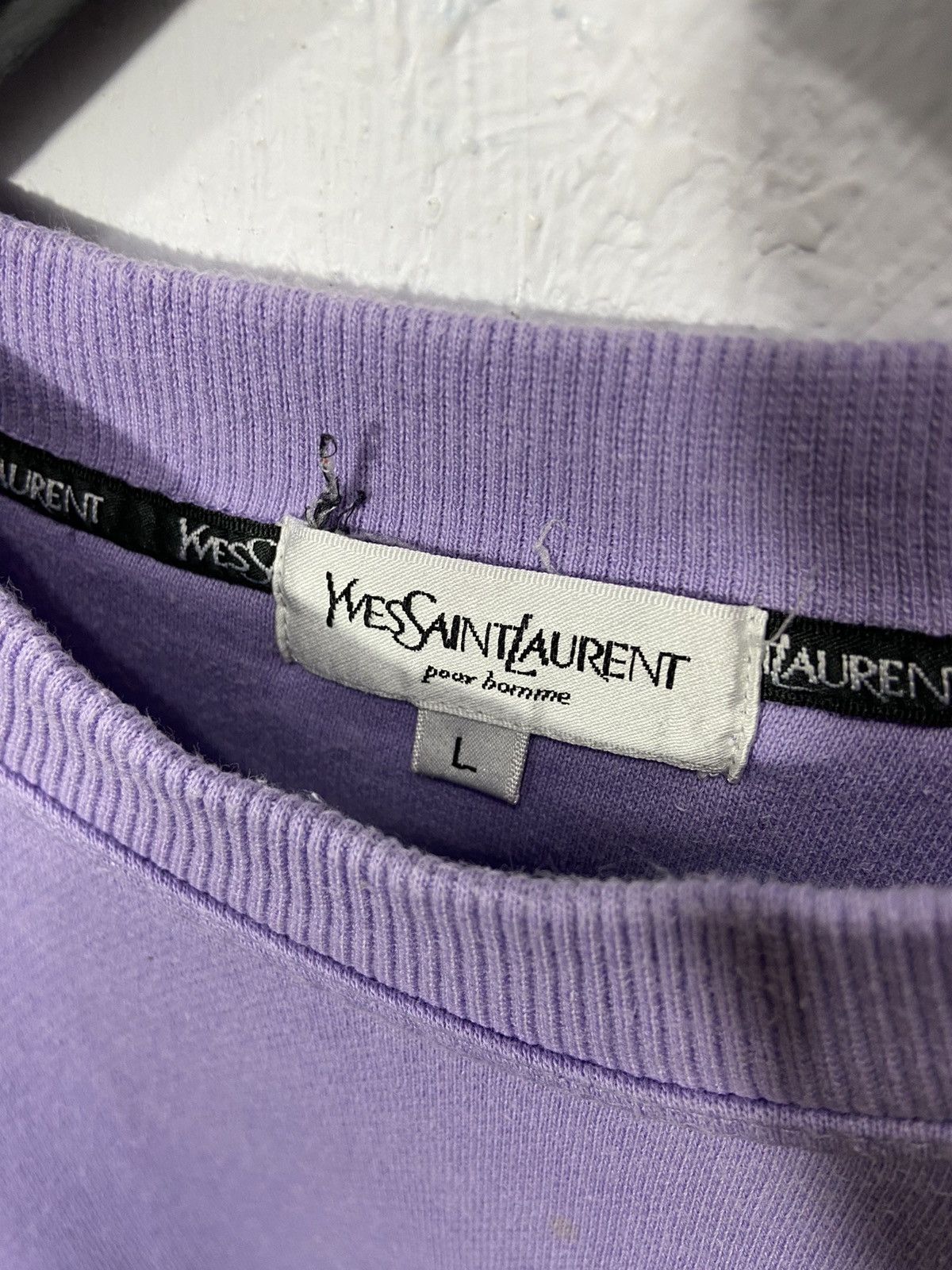 Vintage × Yves Saint Laurent YSL Logo Embroidered Speel Out Sweatshirt Size US L / EU 52-54 / 3 - 10 Thumbnail