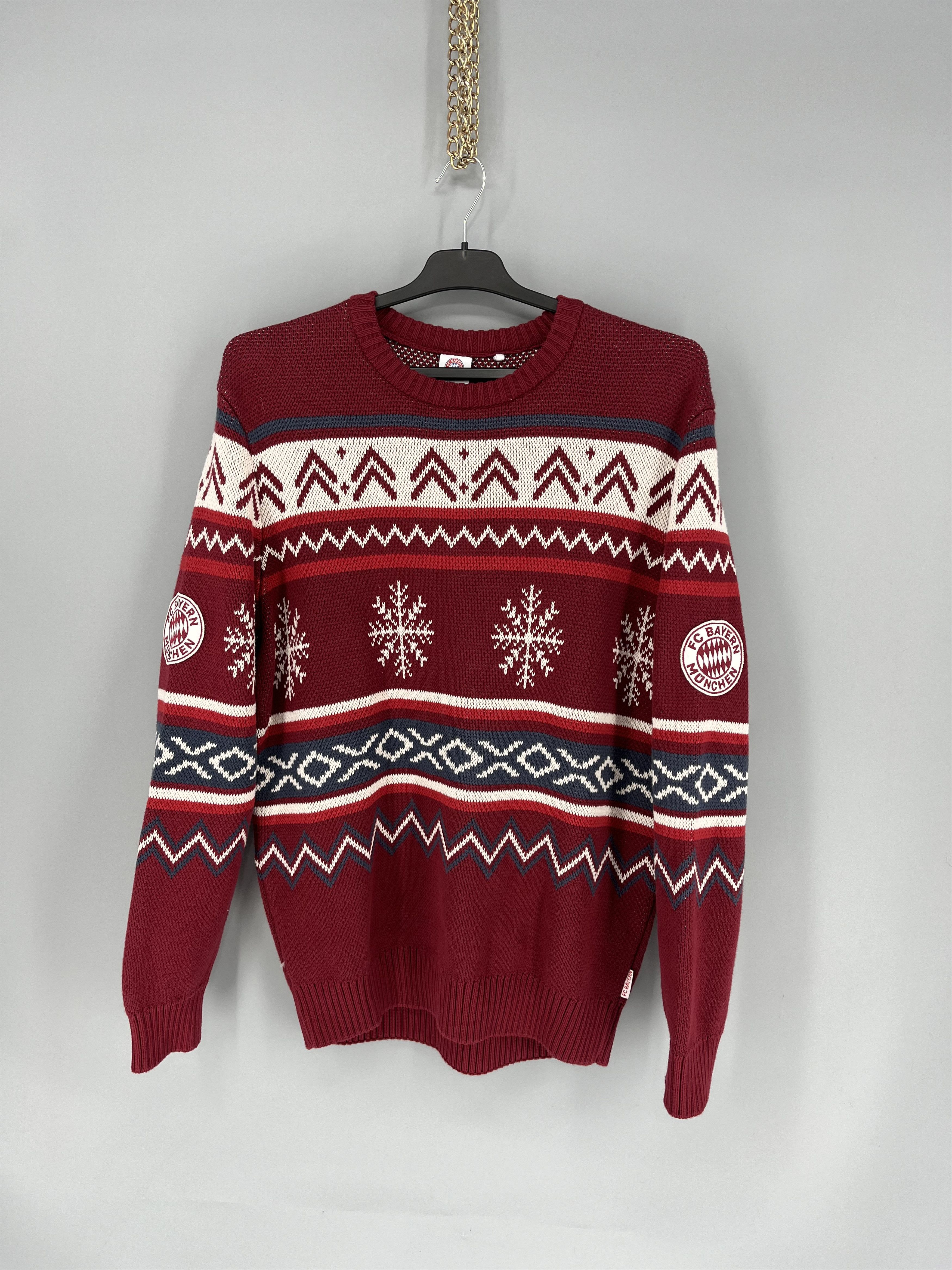 Vintage Vintage UEFA FC Bayern Munchen Soccer Team Cream Sweater Size US S / EU 44-46 / 1 - 1 Thumbnail