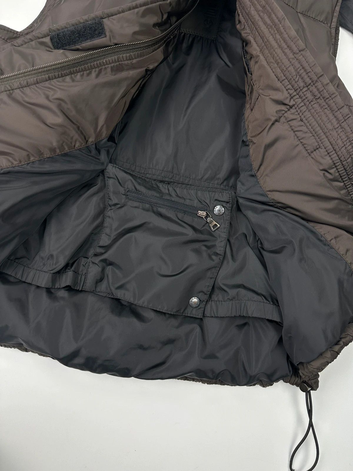 Prada Prada Sport FW01-05 Brown Puffer Vest Down Hooded Jacket Size L / US 10 / IT 46 - 14 Thumbnail