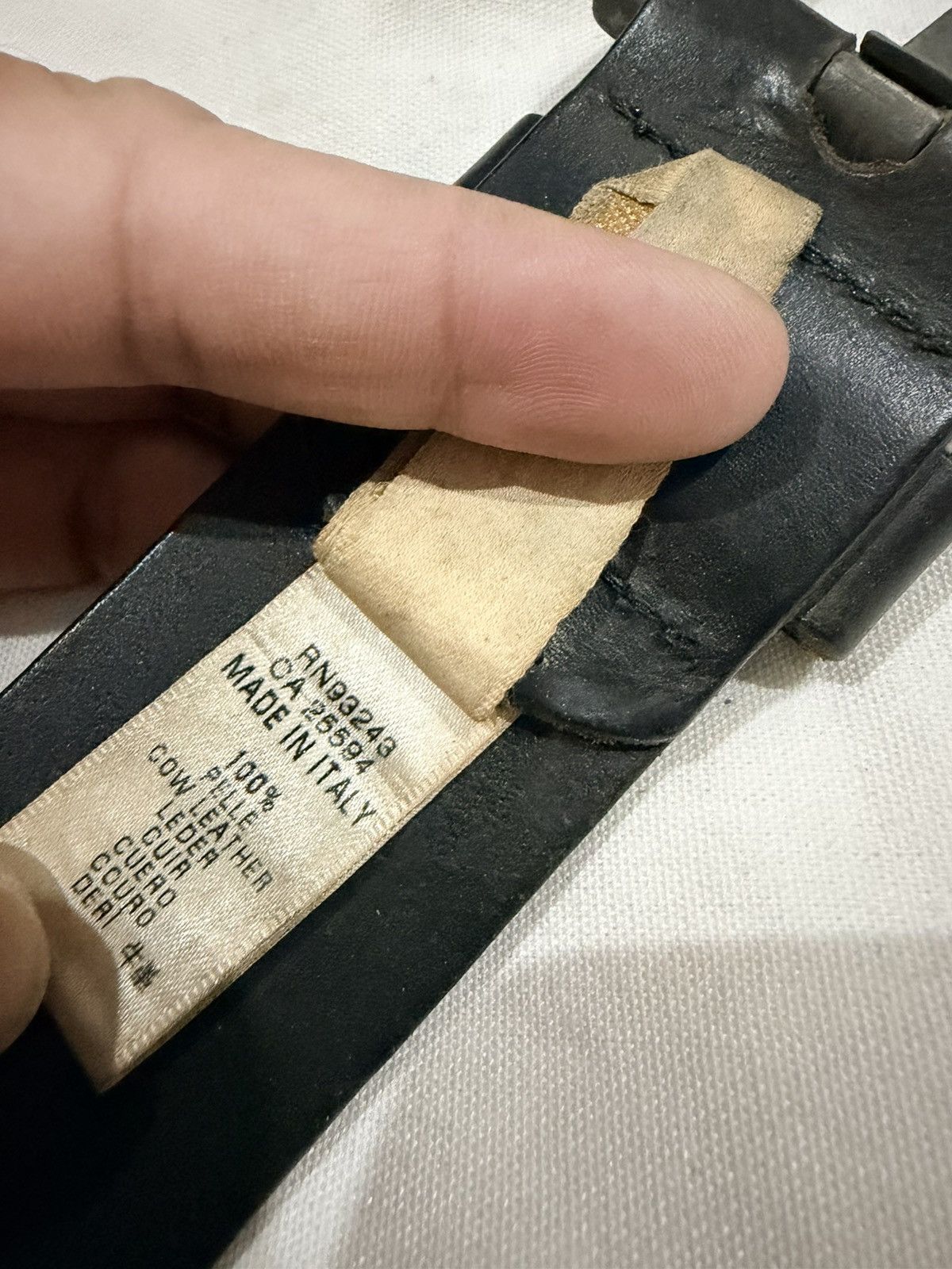Diesel Diesel Men's Leather Belt Size 34 Made In Italy Size 34 - 3 Thumbnail
