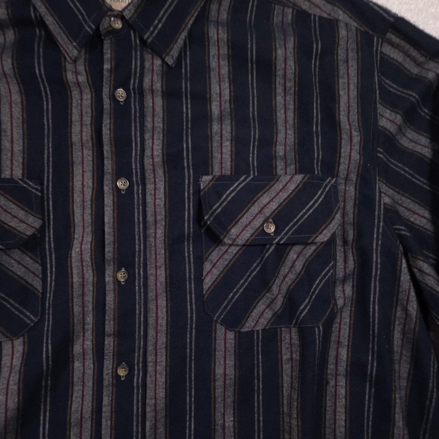 Vintage Northwest Territory Shirt Mens 2XL Blue Stripe Lined Flannel Button Long Sleeve Size US XXL / EU 58 / 5 - 5 Thumbnail